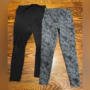 Pact Maternity leggings pants bundle - black and gray